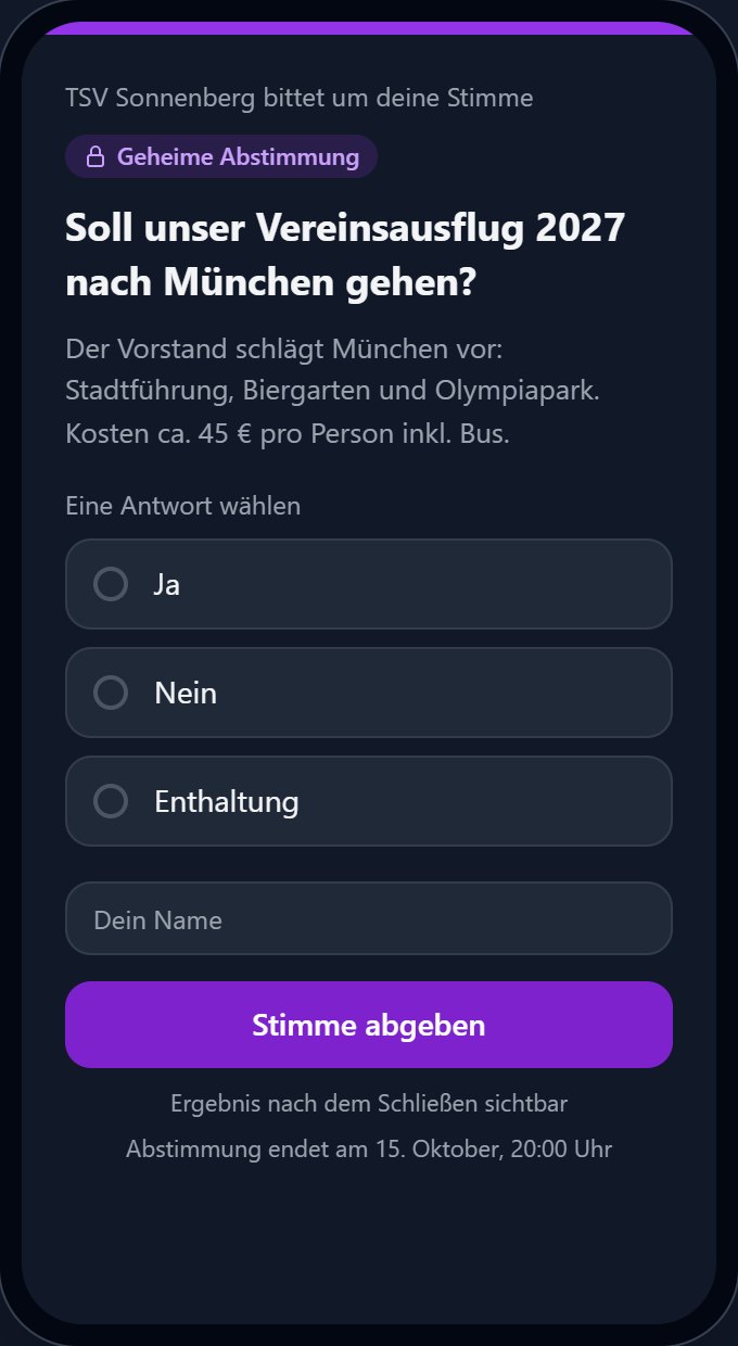 Abstimmung auf dem Handy