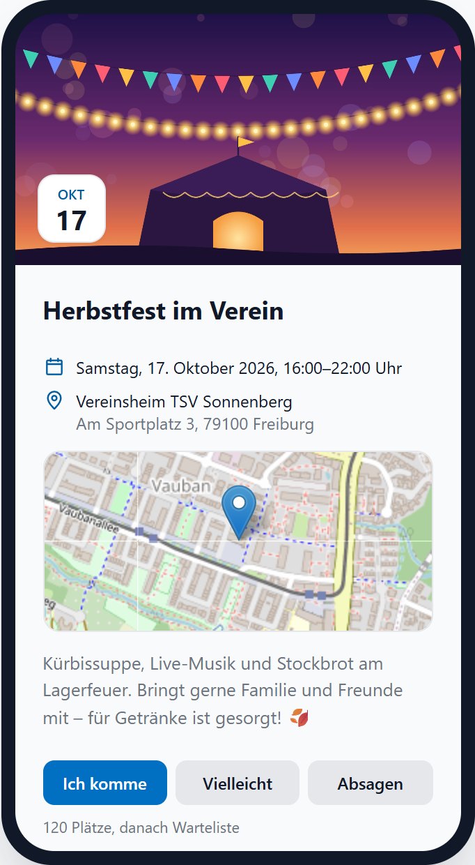 Event auf dem Handy