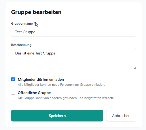 Gruppen Screenshot