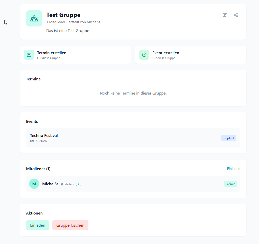 Gruppen Screenshot