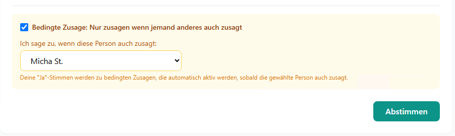 Terminumfragen Screenshot
